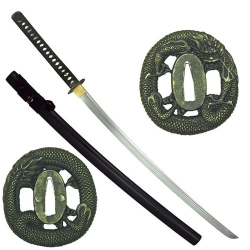Ten Ryu - Hand Forged Samurai Sword with Cleaning Kit and Display Stand -  SW-320DX